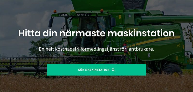 Hitta din närmaste maskinstation – en kostnadsfri förmedlingstjänst för lantbrukare